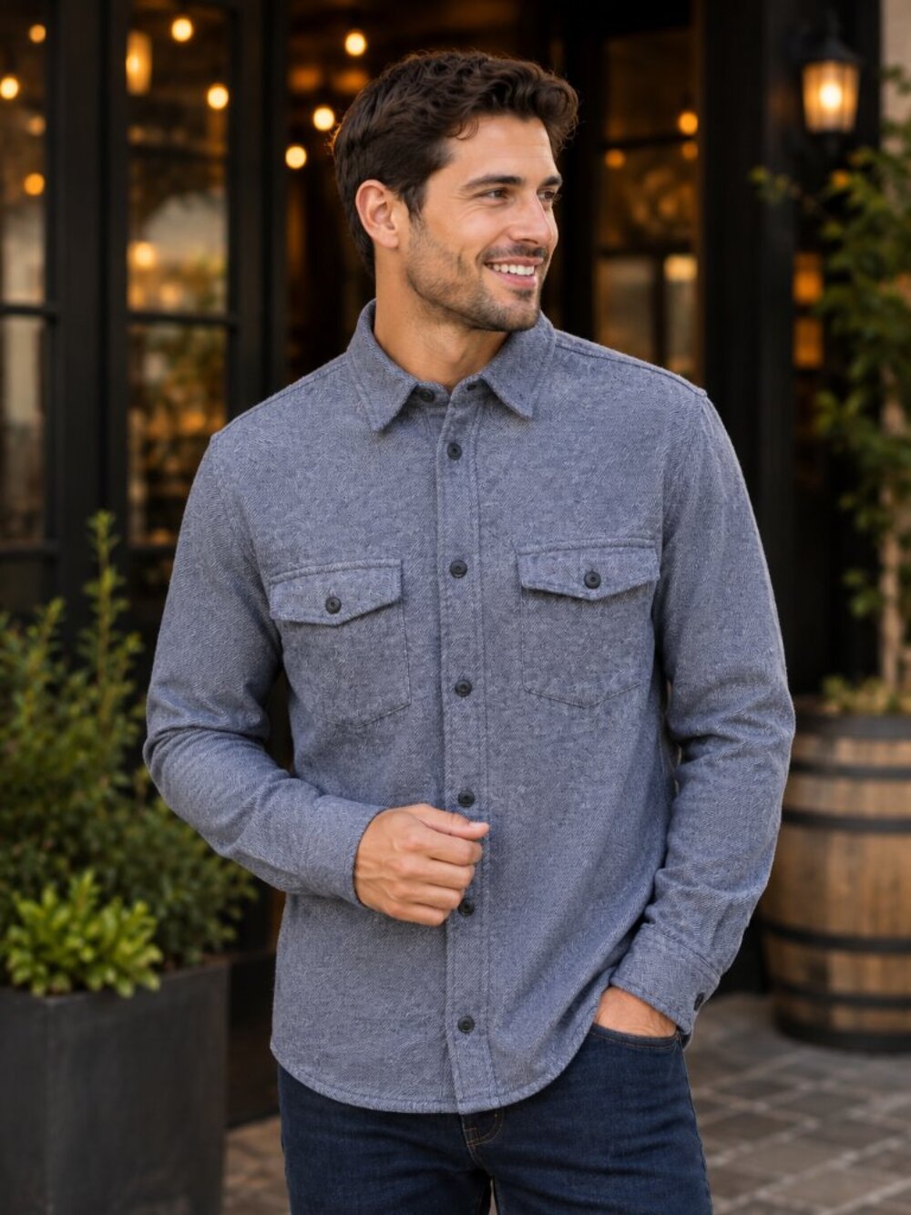 Slate & Stone Men Heavy Flannel LONG SLEEVE Shirt Jacket Size Medium